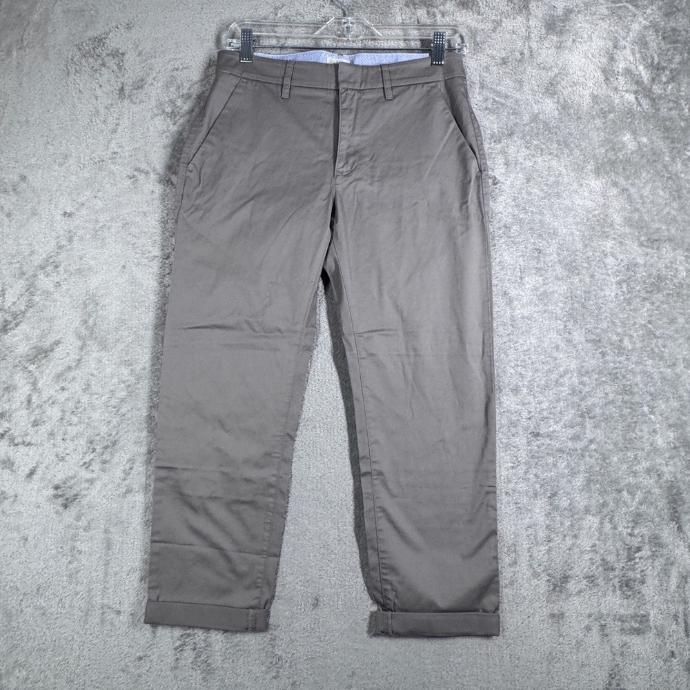 J.Crew Slim Boyfriend Chino Pants Womens 25P Gray Stretch Cotton Casual NWT - Picture 2 of 13